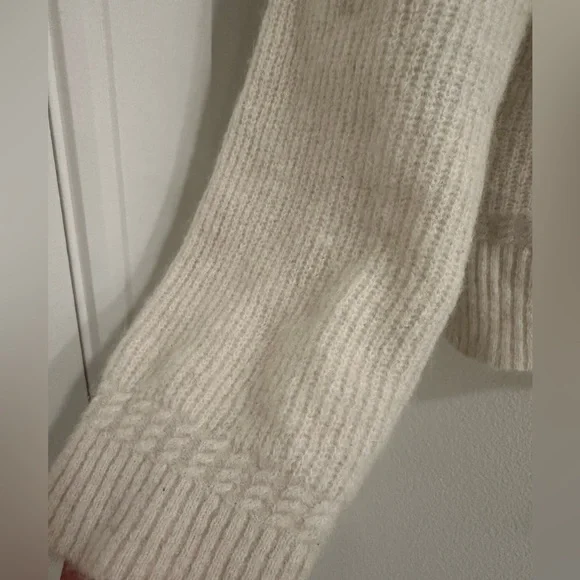 Cream Sezane sweater -pretty details aroundd collar, sleeves and bottom. - Picture 3 of 14